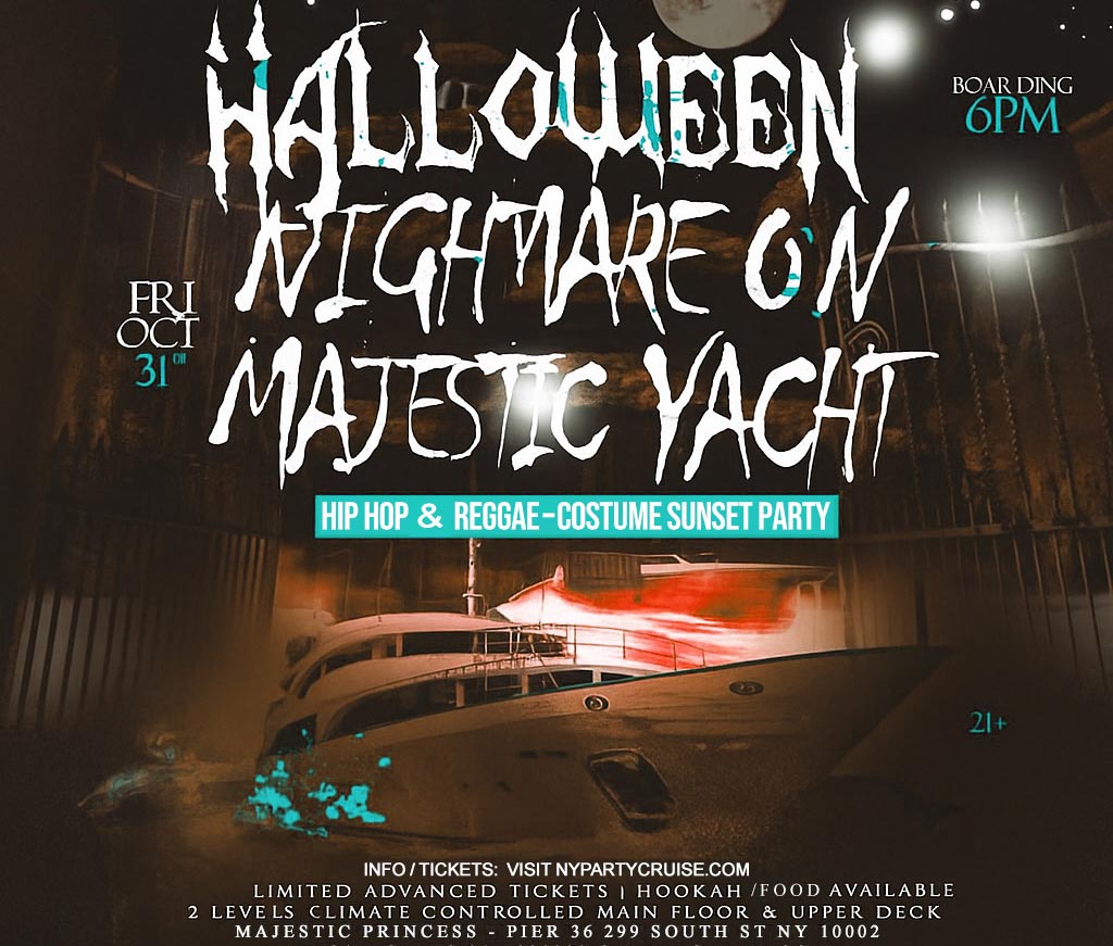 Halloween Friday Sunset Cruise 10/31/25 -NYPartyCruise.com